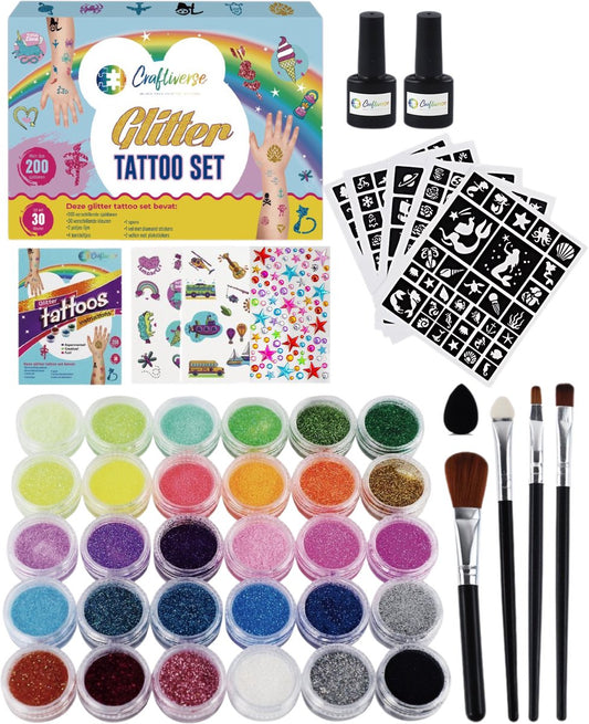 Glitter Tattoo Set Compleet
